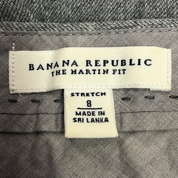 Banana Repiblic Martin fit gray wool blend lined pants size 8 - Picture 6 of 10